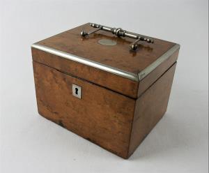 Antique Burr Maple Tea Caddy